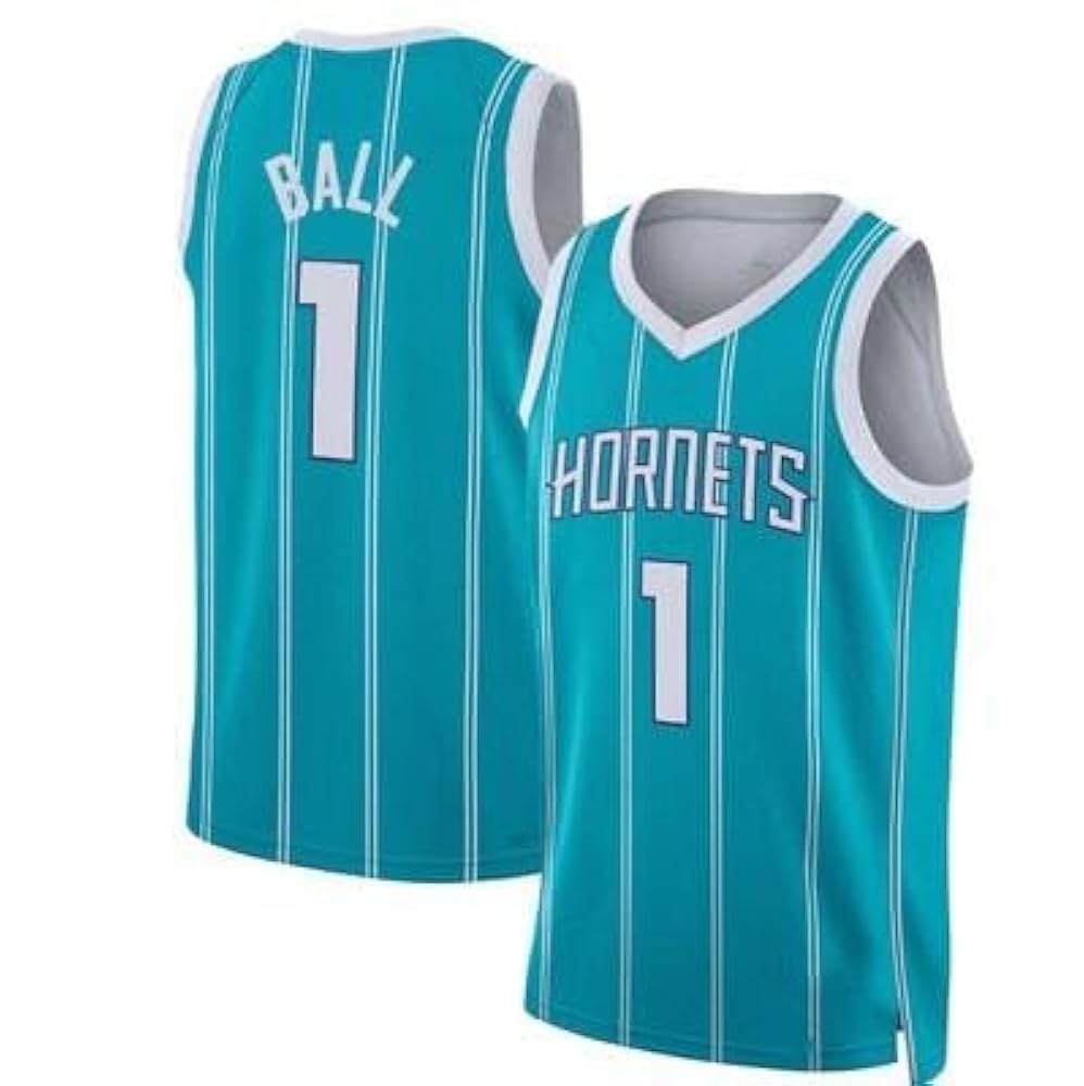 NBA ラメロボールホーネッツジャージユニフォームS/コービジョーダンルカ Amazon | バスケットボールジャージ ラメロ・ボール 番号1 番号2