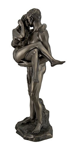 Resin Statues The Lovers Bronze Finished Man Carrying Woman Nude Statue 6.5 X 11.5 X 3.5 Inches Bronze #TOP2