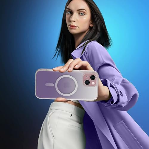 Image of Vaku Luxos Maven Magpro Back Cover Case for iPhone 15 Plus Scratch Resistant Slim Fit Protective Design Military-Grade Protection Compatible with Mag-Safe Wireless Charging - Purple