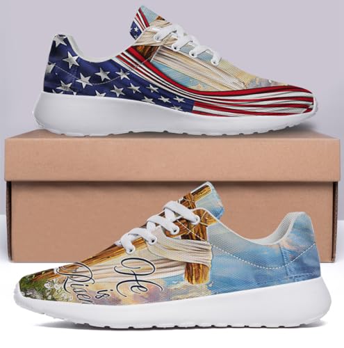 Sonzj-II Jesus Christ Easter Day He is Risen Running Shoes for Men Women, Comfortable Lightweight Tennis Shoes Mesh Walking Sneaker3