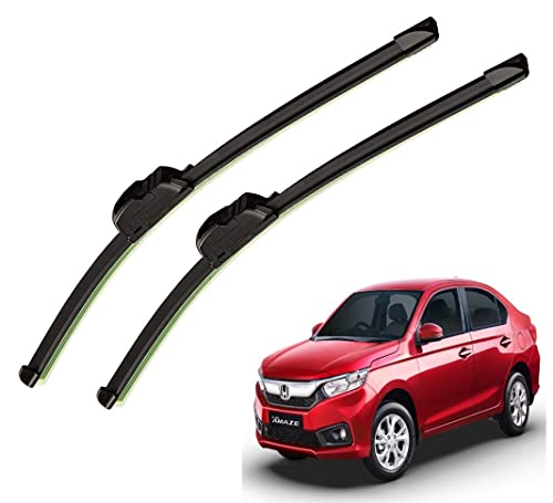 Image of Auto Hub Car Wiper Blades Compatibility with Amaze 2018 - Set of 2 Pcs (D-22,P-16)