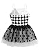 MSemis Vestido Ballet Tutú a Cuadros para Niñas Vestido Bailarina Disfraz Circo...
