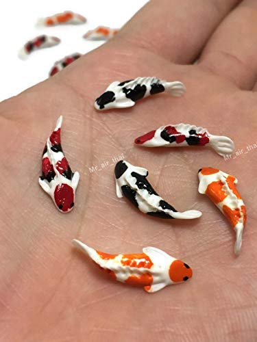 Mr_air_thai_Miniature Lot of 12 Koi Fish Figurines #TOP9
