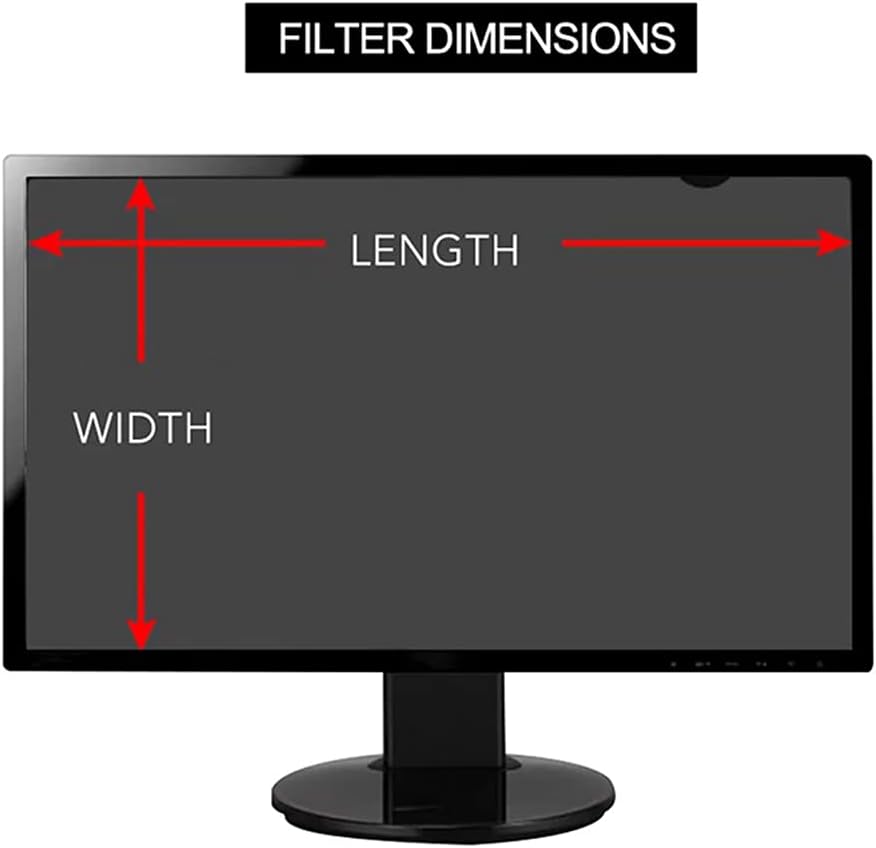 WSHA Privacy Screen Filter for Desktop Computer Widescreen Monitor - Anti-Glare, Blocks 96% UV, Anti-Scratch with 16:9 Aspect Ratio, Easy to Install,27 inches (598x337mm)