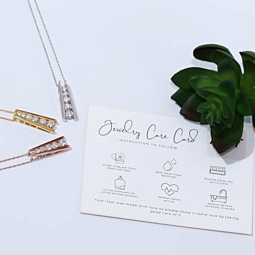 1.25 Carat Lab Created Moissanite & Lab Grown Diamond Five Stone Journey Bar Pendant Necklace In 14k Gold Over Sterling Silver Jewelry With 18" Chain, Gift For Her4