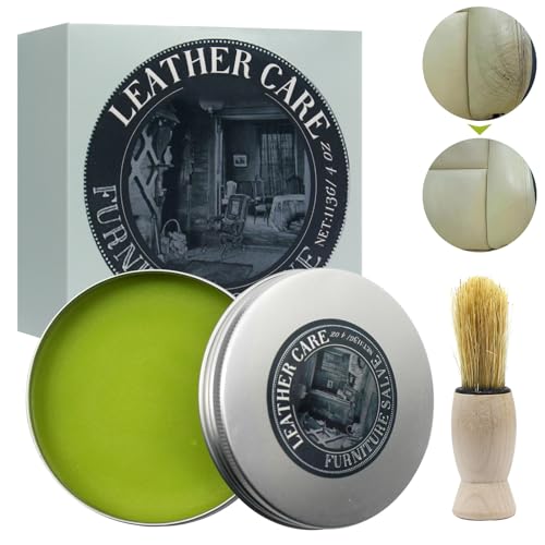 KUIRUNRX Leather Cream, Leather Conditioner, Furniture Polish, Quick and Easy Furniture Leather Care Ointment, Protect Soften Waterproof Leather Furniture, Car, Seats, Shoes, Boots, Bags