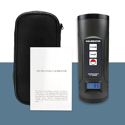 Sound Level Calibrator, Sound Decibel Calibrator, Digital Sound Meter Calibrator 94dB & 114dB for 1 inch and 1/2 inch Microphone Check with LCD Display