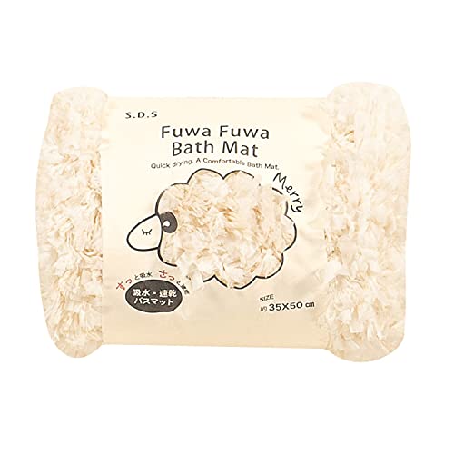 センコー S.D.S メリー バスマット 約35×50cm ベージュ 吸水 速乾 ふわふわ 65327