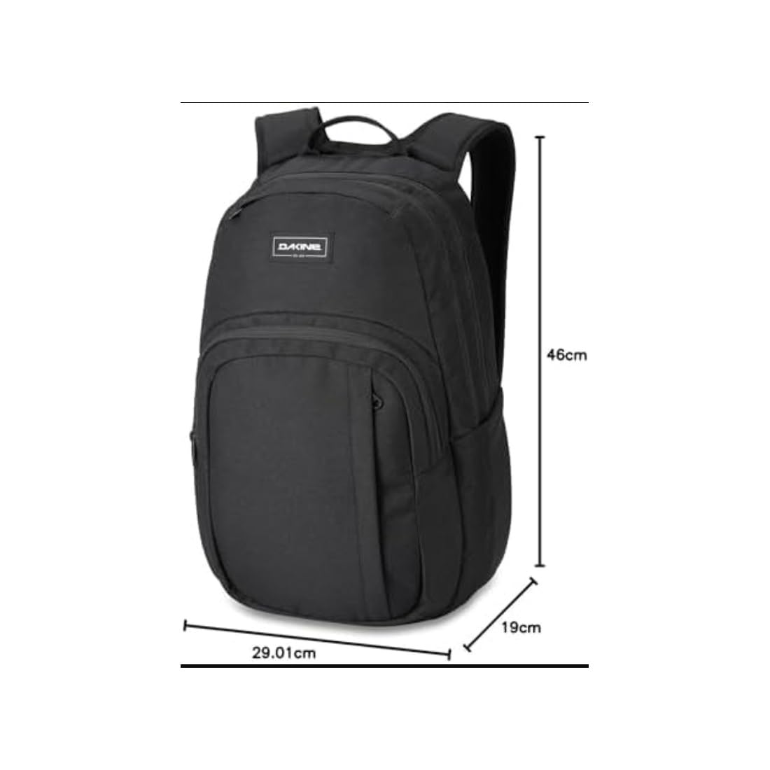 Dakine Rucksack Campus 25L - Für Damen und Herren - Für Schule, Laptop & Reisen - Mit Laptopfach - Wasserabweisend - Aus Polyester - Schwarz