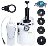 RIODEMBO 3L Kit de Purgeur de Freins Manuel avec Bouteille de Purge de 1L et 5 Adaptateurs...