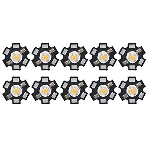 10 UNIDS Chip LED, Alta Potencia LED Chip, 3W Fuente de Luz de Chip Integrada de Alto Rendimiento de Grano Foco LED Foco para Bombilla Lámpara Granos Iluminación DIY(6000 6500K)