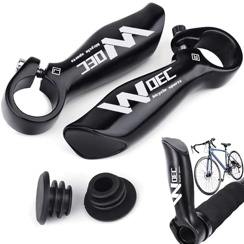 2 Pièces Extrémités de Guidon de Vélo en Alliage D'aluminium 22,2 mm Poignées de Sécurité avec 2 Butées D'extrémité pour VTT, Vélo de Route, Bar Ends Vélo de...