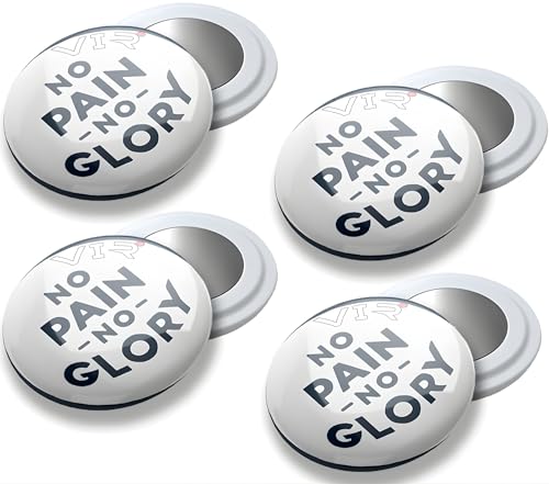 VERY IMPORTANT RUNNER   Pack de 4 Imanes Deportivos con Bolsa Impermeable   Imanes Sujeta Dorsales para Running y Triatlón 18mm   Sujeción Segura Sin Agujeros en la Ropa   Diseño No Pain No Glory