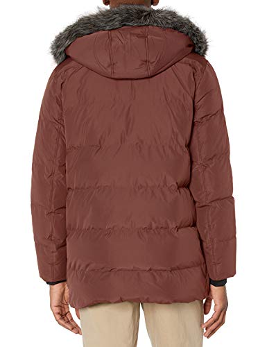 Image of Andrew Marc Men's Gattica Down Parka Jacket With Removable Faux Fur Trimmed Hood and Bib