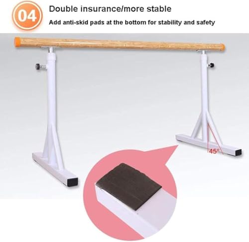 Poteau de ballet portable 150cm barre de danse réglable - 8