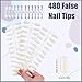 308 Colors Nail Swatches Book with 480 Nail Tips Nail Colors Book Professional Nail Display Chart Nail Gel Polish Practice Display Card Book for Nail Polish UV Gel,Nails Art Design