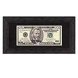 MBC MAT BOARD CENTER, Dollar Bill Frame with Black or 4x9 Business License Holder without Mat, Easel Stand/Wall Mount, Tempered Glass (Dark Brown, 1-Pack)