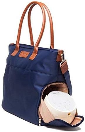 Miniatura 4 de Sarah Wells Abby - Bolsa de sacaleches con correas de piel auténtica azul marino