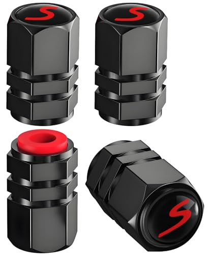 Aluminum Car Tire Valve Stem Caps Compatible with Porsche 911 991 992 718 Cayenne Panamera Macan Boxster Carrera Cayman Turbo Taycan Accessories Tire Valve Cap Set Stem Covers for Cars