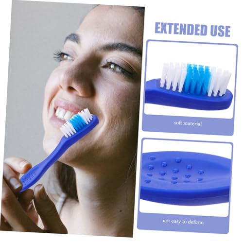 FOMIYES 20 Stück Zahnbürsten Kurze Handzahnbürste mit Weichen Borsten für Gefängnisse Tragbar und Leicht für Reisen Blau für Empfindliche Zähne und Schwer Erreichbare Stellen – Bild 4