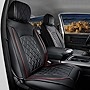 Car Seat Covers for Dodge Ram 2009-2023 1500, 2010-2023 2500/3500 Pickup Truck Crew Quad Mega Cab Waterproof Leather Custom Fit Car Seat Accessories(Front&Rear)