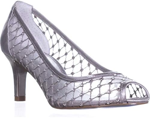 Adrianna Papell Womens Jamie Rhinestone Peep-Toe Heels Silver 11 Medium (B,M) | Image 1