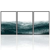 3 Piece Framed Canvas Wall Art Landscape with Fog Canvas Prints Home Artwork Decoration for Living Room,Bedroom - 16