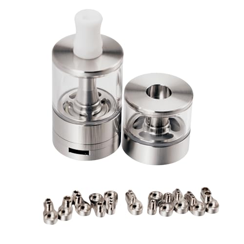 Vazzling Dvarw FL Facelift MTL 24mm RTA Verdampfer 6 0ml/3 5ml Kapazität 12 Lufteinlass-Inserts (0.62.0mm) 510 Anschluss Bottom fill Silber von Sh en Ray