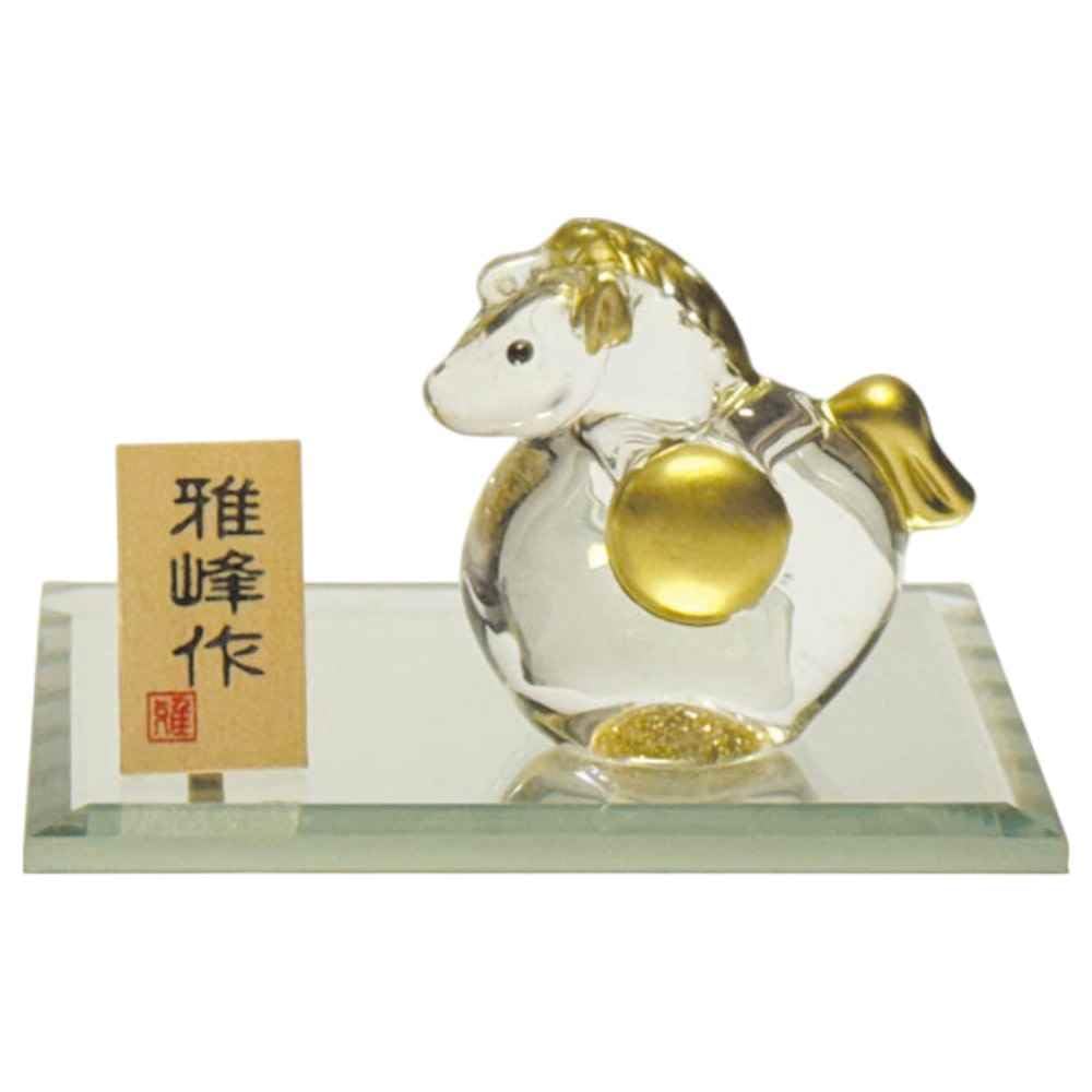 萩焼 開運 馬 干支 置物 美品 duralex_mr156