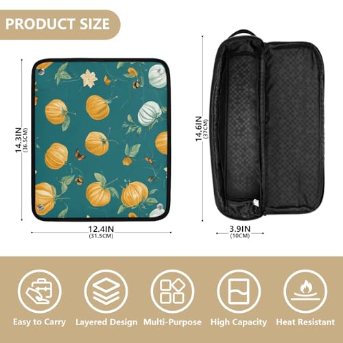 Bolsa de viaje para herramientas de cabello para mujeres y esterilla resistente al calor impermeable portátil para planchas, rizadores, secadores planos miniatura 4