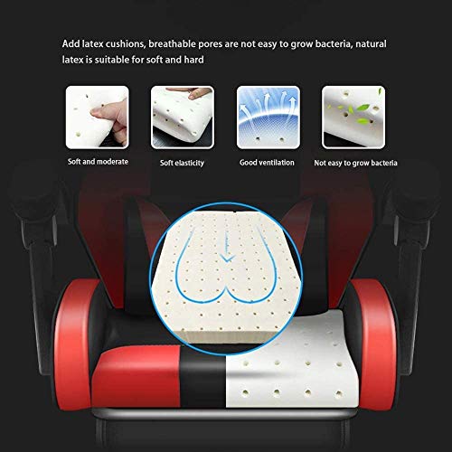 Gaming Chair Computer Chairs Swivel Chair Video Game Chair, Elevating Rotary Reclining Office Chair Built-in Latex Cushion With Footrest Ergonomics Computer Chair Massage Pillow Warm as ever To purs