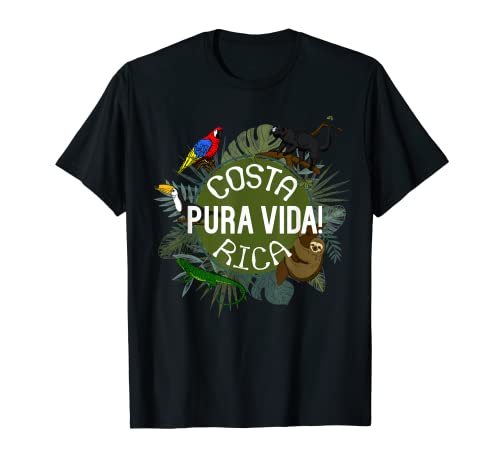 Pura Vida Costa Rica T-Shirt! Animali da festa! Maglietta