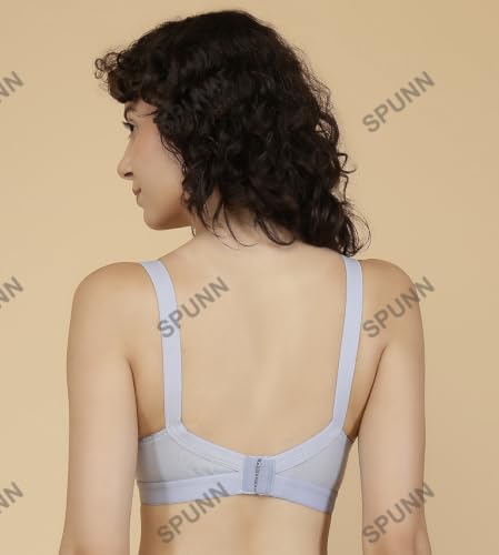 Image of SPUNN Women's Cotton Mix Non-Padded Wire Free C-Cup Full-Coverage T-Shirt Bra Combo.