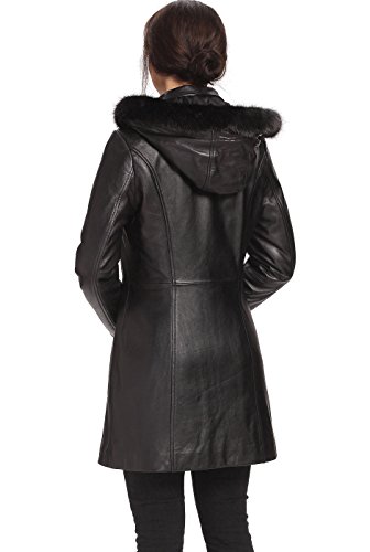 BGSD Women Irene Hooded Lambskin Leather Parka Coat (Also available in Plus Size & Petite)4