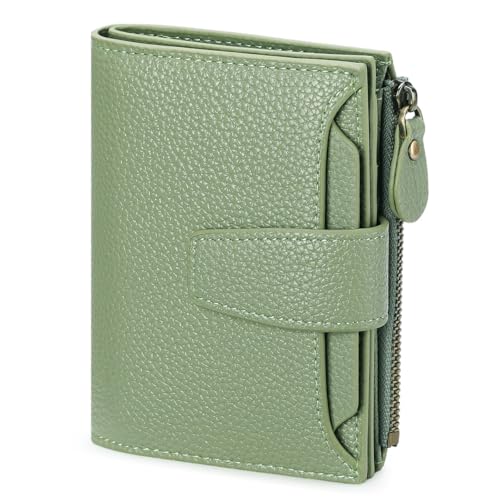 FALAN MULE Small Wallet for Women Leather Bifold Compact RFID Blocking Small Womens Wallet