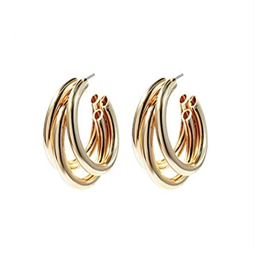 Hoops Earrings for Women Stainless Steel Hypoallergenic Dainty Geometric Huggie Hoop Loop Earrings for Women Girls