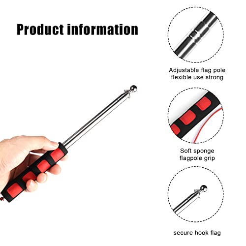 Toymis 4Pcs Horse Training Flag, 5.25 Feet Red Telescopic Flag Poles With 17.1X17.1Inch Retractable Horse Training Equipment Horse Flag (Four Colors) #TOP3