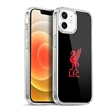 Head Case Designs Officially Licensed Liverpool Football Club Red Logo On Black Liver Bird Soft Gel Case Compatible with Apple iPhone 12 / iPhone 12 Pro