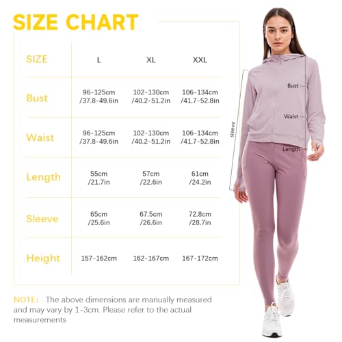 Image of SANNIDHI Women's UV Protection Sun Screen Jacket, 50+ Sun Protection Jacket Lightweight Long Sleeve Sunscreen Clothing Hoodie with Pocket for Outdoor Hiking