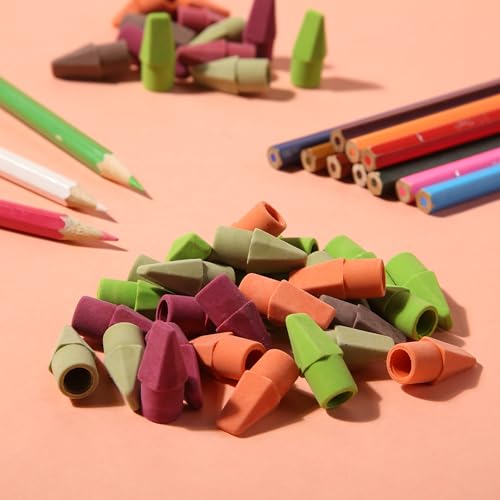 Image of Mr. Pen- Pencil Erasers Toppers, 120 Pack, Late Harvest Color Scheme, Latex Free, No Smudge, Mr Pen Erasers for Pencils