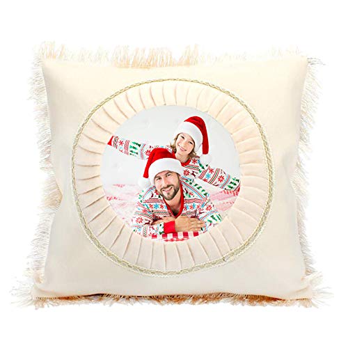 YSNJL Custom Pillows with Picture Personalized Photo Pillow Wedding Pillow Couple Pillow Bed Pillow Family Pillow with Pillow Core Custom Thanksgiving Christmas Wedding Gift(Style 4 4545CM/1818IN)