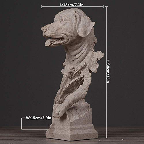Grande statue de tête de chien Feng Shui, cadeau d'affaires élégant - 4