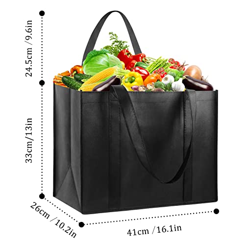 LadyRosian-10-Pack-Heavy-Duty-Kitchen-Reusable-Grocery-Bags-Durable-XL-Shopping-Bags-Tote-Bags-with-Handle-Can-Hold-45lbs