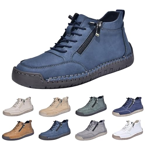 Bottines décontractées pour femme avec lacets et fermeture éclair - 5