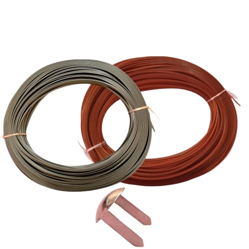 Image of ADW CRAFT'S Plastic Wire for Basket Making(2 Colours Best Combo|Plastic Koodai wire|Glass Wire For Basket Making|Koodai Wire Roll|Plastic Wire For Koodai (200 Grms, Silver+Copper, 1)