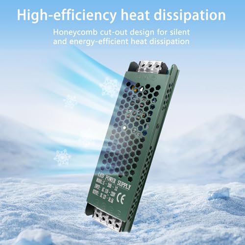 Image of 12V 5A 60W LED Driver LED Transformer, AC 110V-220V to DC 12V LED Power Supply Regulated Switching Converter Transformer LED Adapter for LED Strip Light, Lamp, CCTV Camera System, Radio