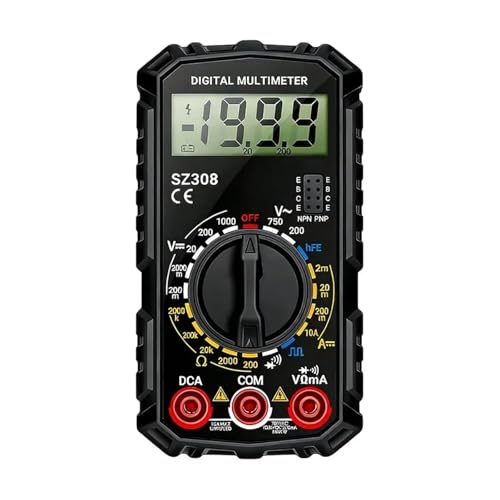 Multimètre numérique SZ308 noir avec testeur LCD rétroéclairé pour électricien - 2