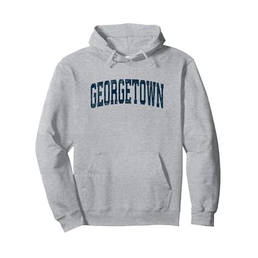 Georgetown Massachusetts MA Vintage Athletic Sports Navy Des Pullover Hoodie