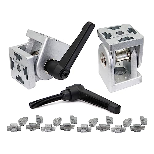 Connecteur d'angle réglable 4040 rainure 8 pour profilé alu avec levier