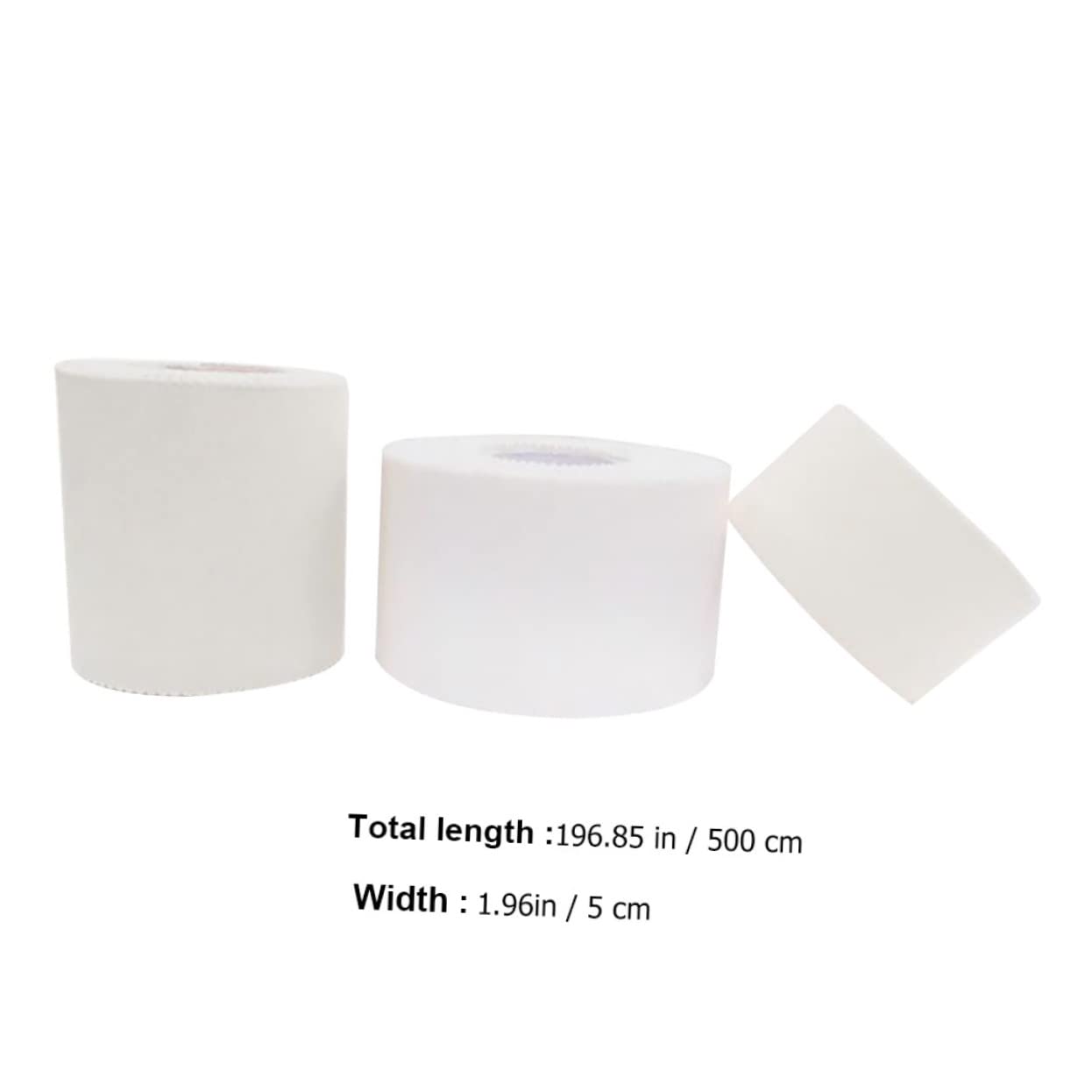 Healeved 3 Rolls Sports Tape Whiteout Tape Pressure Sensitive Skin Tape Atheltic Tape Athletic Tape Athletic Bandages White Out Tape Sport Tape White Hockey Tape White Duct Tape Cotton